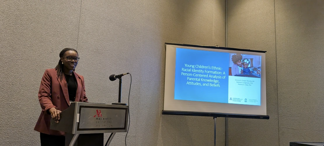 Phd Student presenting at NCFR conference