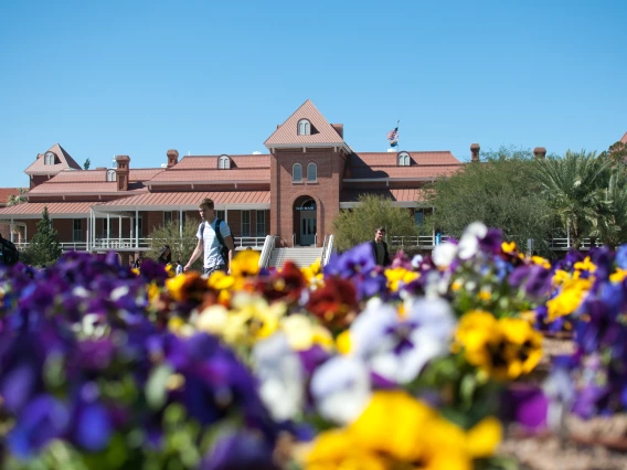 old main in the spring